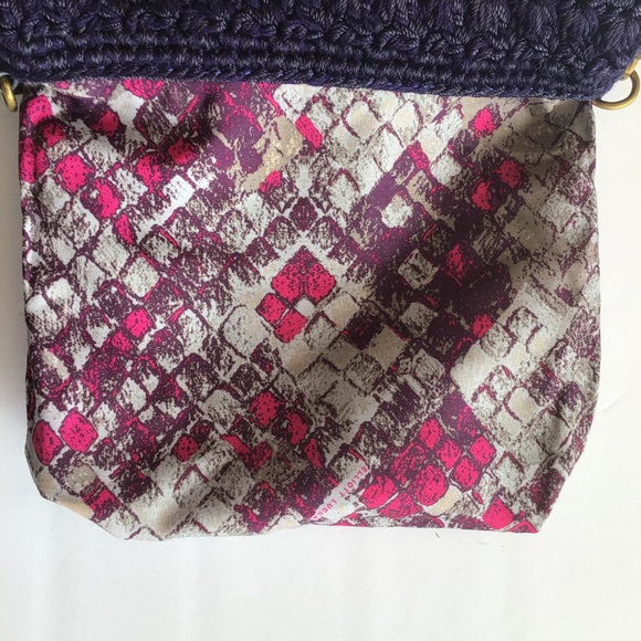 ELLIOT LUCCA NAVY BLUE CROCHET SHOULDER BAG - Picture 11 of 16